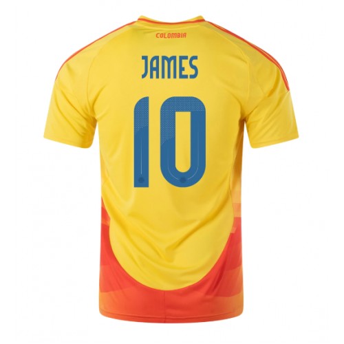 Fotbalové Dres Kolumbie James Rodriguez #10 Domácí Copa America 2024 Krátký Rukáv